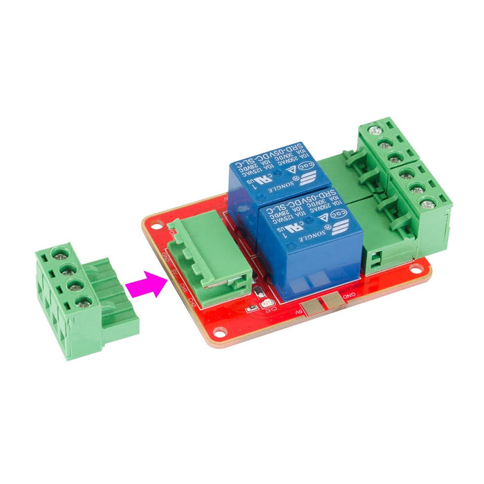 DC 5V Power Supply 2 Channel Relay Module with Optocoupler High Level Trigger Expansion Board