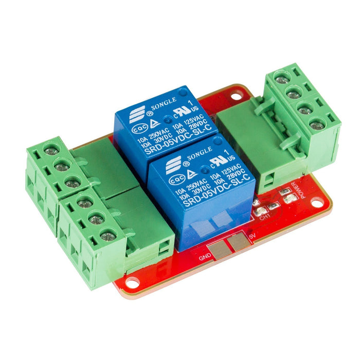 DC 5V Power Supply 2 Channel Relay Module with Optocoupler High Level Trigger Expansion Board