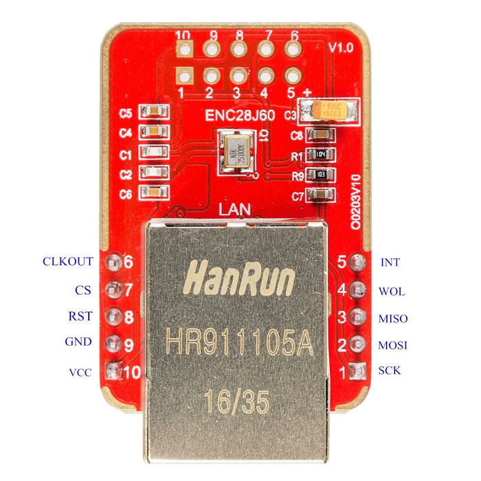 ENC28J60 Ethernet LAN Network Module for Arduino