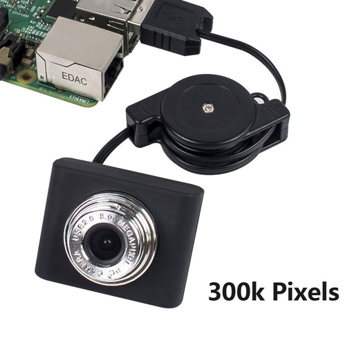 SunFounder Raspberry Pi Free Driver USB 2.0 Camera 300k Pixels Lens 1/4 CMOS 640x480 Resolution for Linux/Mac/Windows Etc.
