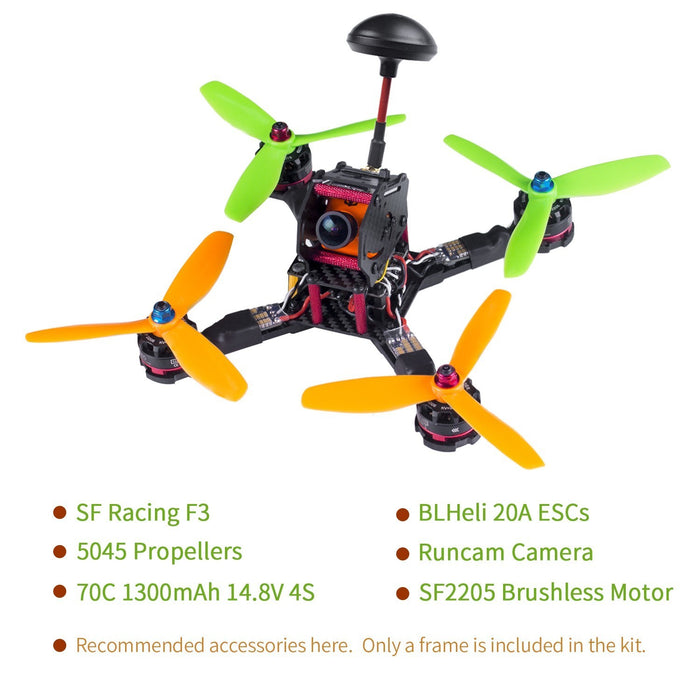 SunFounder SFX190 190mm Full Carbon Fiber Frame Kit