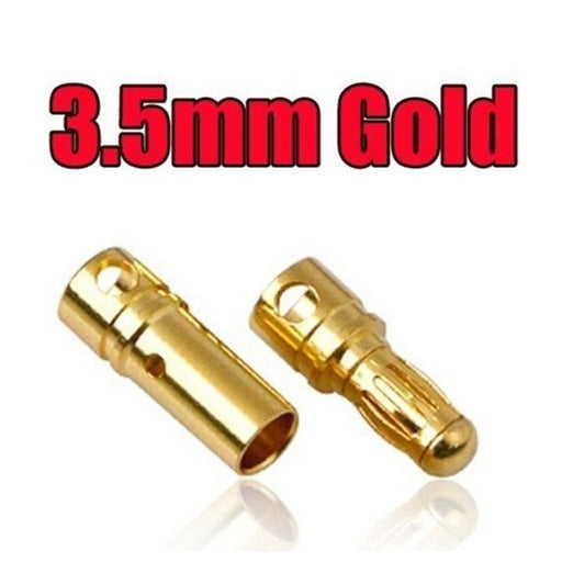 3.5mm Gold Bullet Banana Connector plug for Quadcopter Motor ESC Lipo battery Plugs Connect
