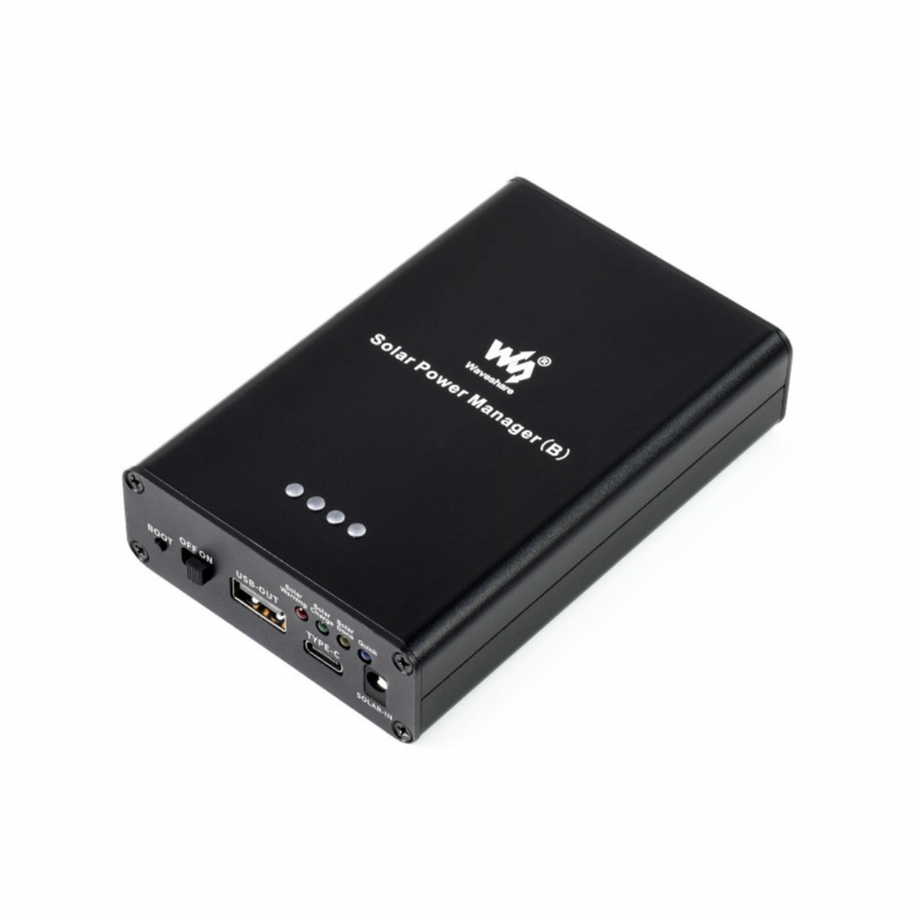 Solar Power Manager, Embedded 10000mAh Li-Po Battery, Supports 6V~24V Solar Panels