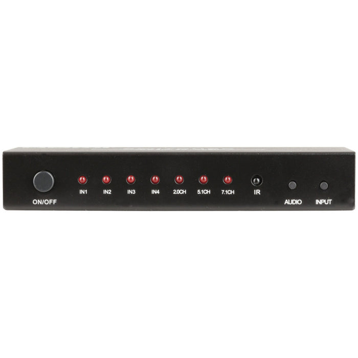 4 Input HDMI Switcher with Digital & Analogue Audio Splitter