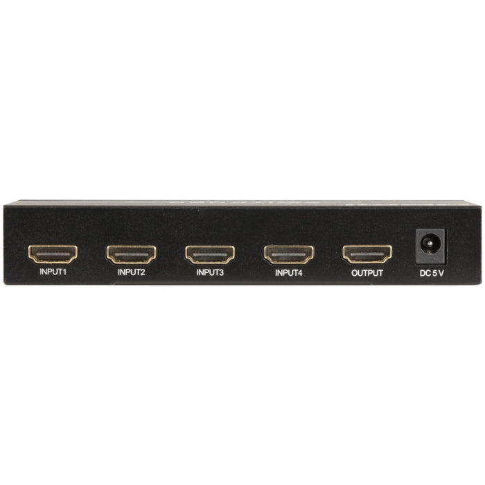 4 Input HDMI Switcher with Digital & Analogue Audio Splitter