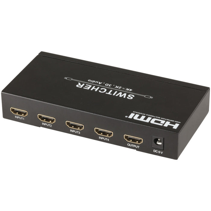 4 Input HDMI Switcher with Digital & Analogue Audio Splitter