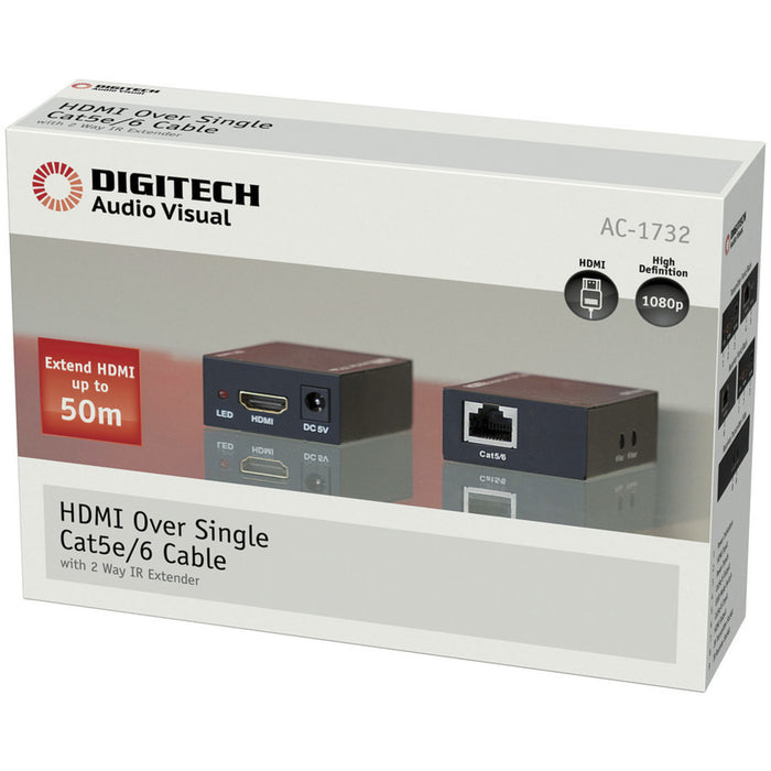 HDMI Over 1 x Cat5e/6 - 50m with IR Extender