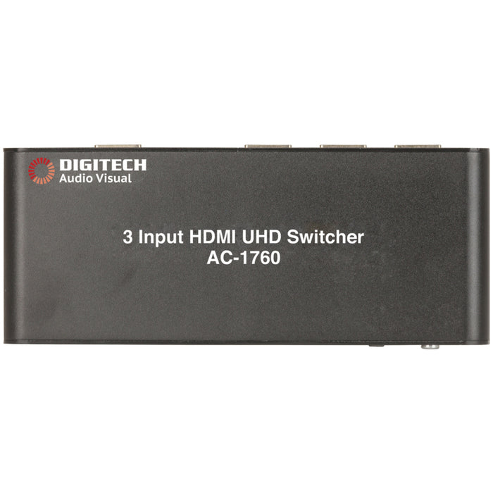 3 Way HDMI 2.0 Switcher with Remote