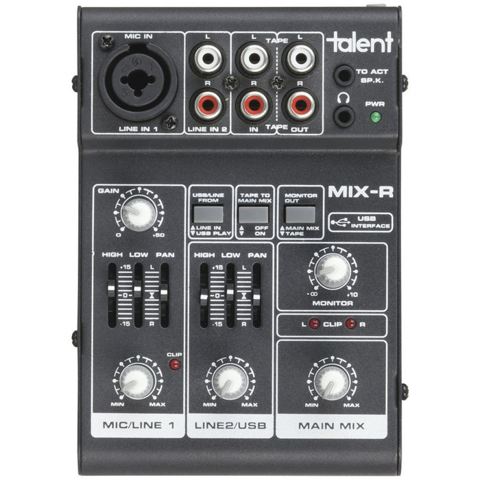 Mini 3 Channel Mixer with USB Interface