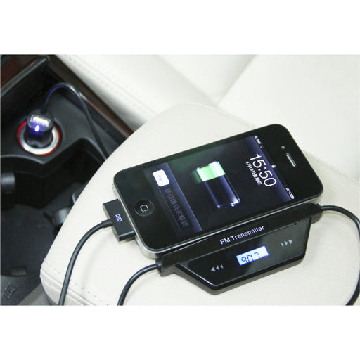 In-Car FM Transmitter for iPhone®/iPad®/iPod® with Charger