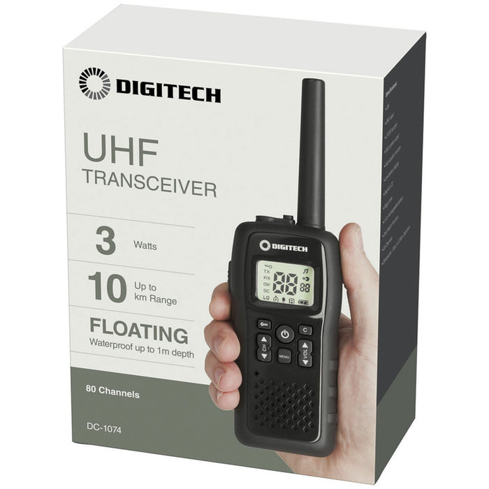 TRANSCEIVER 80CH UHF CB 3W W/PROOF FLOAT