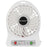 Mini USB Rechargeable Fan with LED Light - White