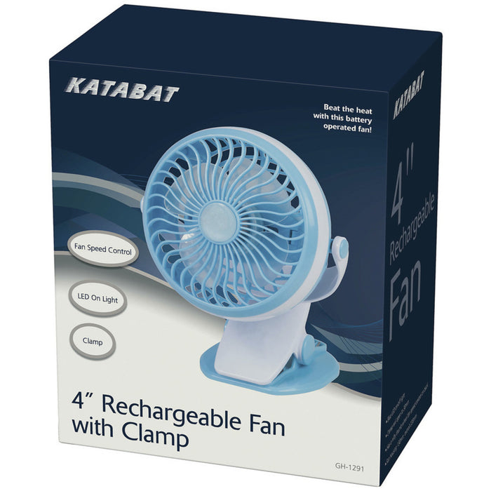 Mini Rechargeable Fan with Clamp Mount