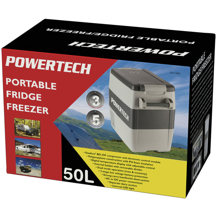 Powertech Portable 50L Fridge/Freezer