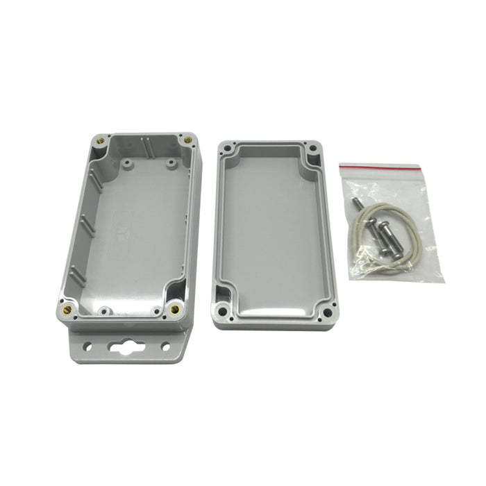 IP65 Sealed Polycarbonate Enclosures - Light Grey with Mounting Flange - 115(W) x 65(D) x 40(H)mm