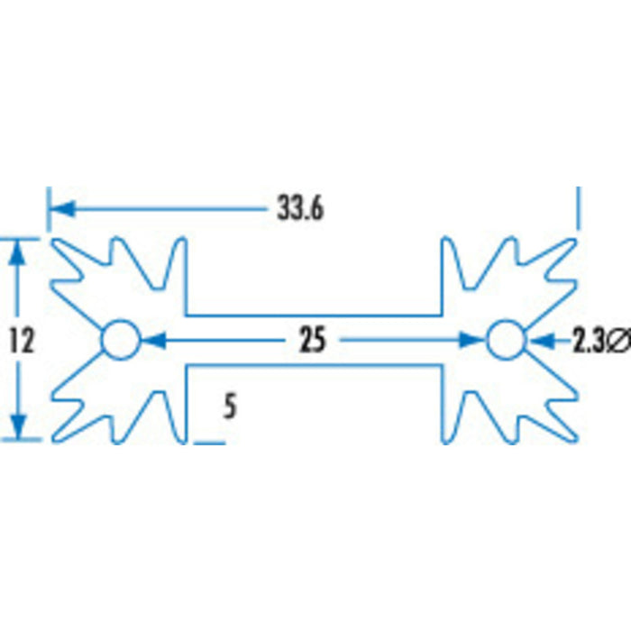 PC Mount TO-3P Heatsink - 25mm High