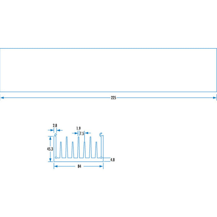 Fan Assisted-Type Heatsink - 225mm Long