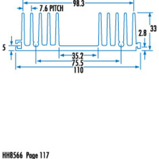 Versatile Heavy Duty Heatsink - 72mm Long