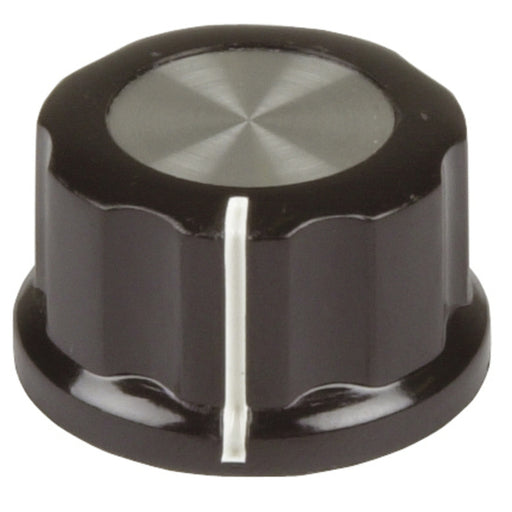 27mm Knob - Black Plastic Aluminium Insert