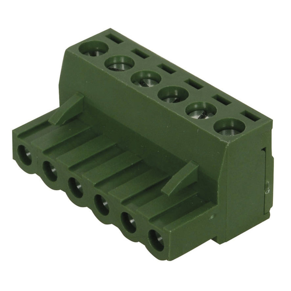 6 Pole PC Mount Pluggable Terminal Block Socket - 5.08mm