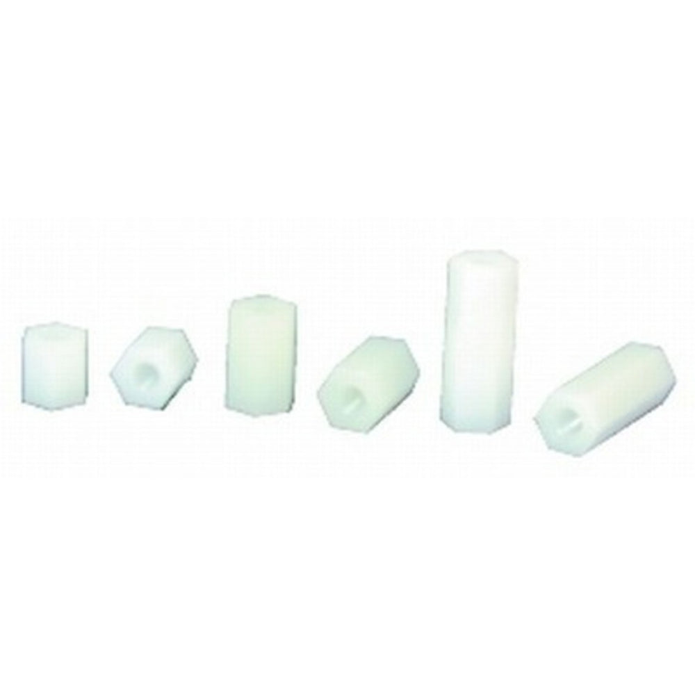 15mm x 3mm Tapped Nylon Spacers - Pk.25