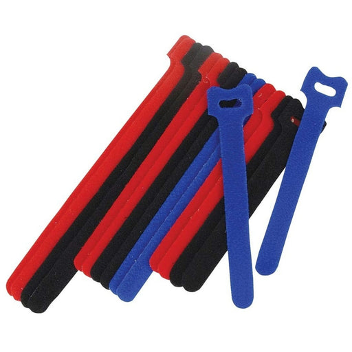 Mixed Hook and Loop Cable Ties Pk16