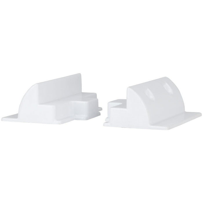 White ABS Solar Panel Side Mounting Brackets - Pair