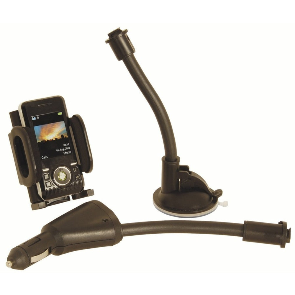 Gooseneck Windscreen/Cigarette Lighter GPS Mount