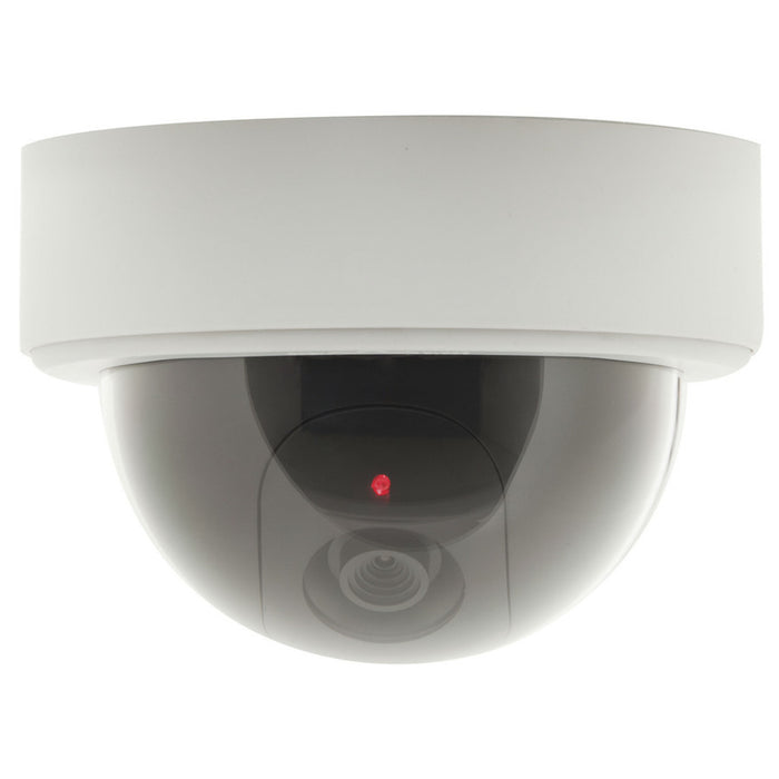 Dummy Dome Camera with Flashing LED and CCTV Sticker