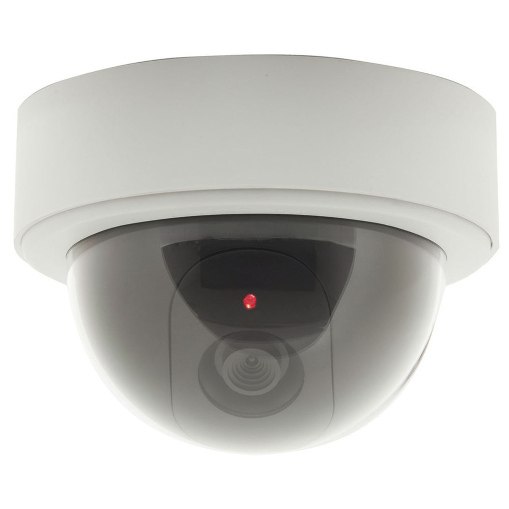 Dummy Dome Camera with Flashing LED and CCTV Sticker