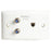 WALL PLATE 2 X F61 + RJ12 SKT FOXTEL