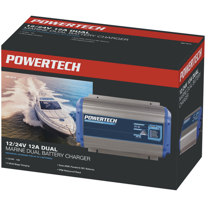 12A 12/24V Dual Battery Charger