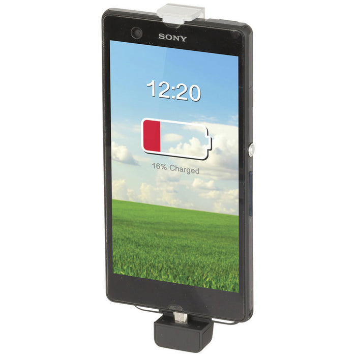 Adjustable Back-Up Battery Case to suit Smartphone with USB Micro B Plug