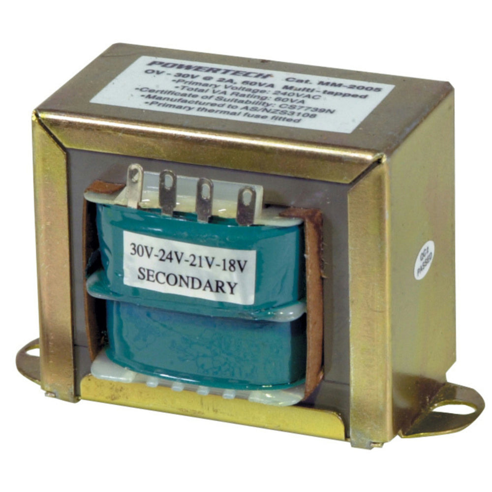 9-30V, 60VA, 2A Multi-Tapped - Type 2165 Transformer