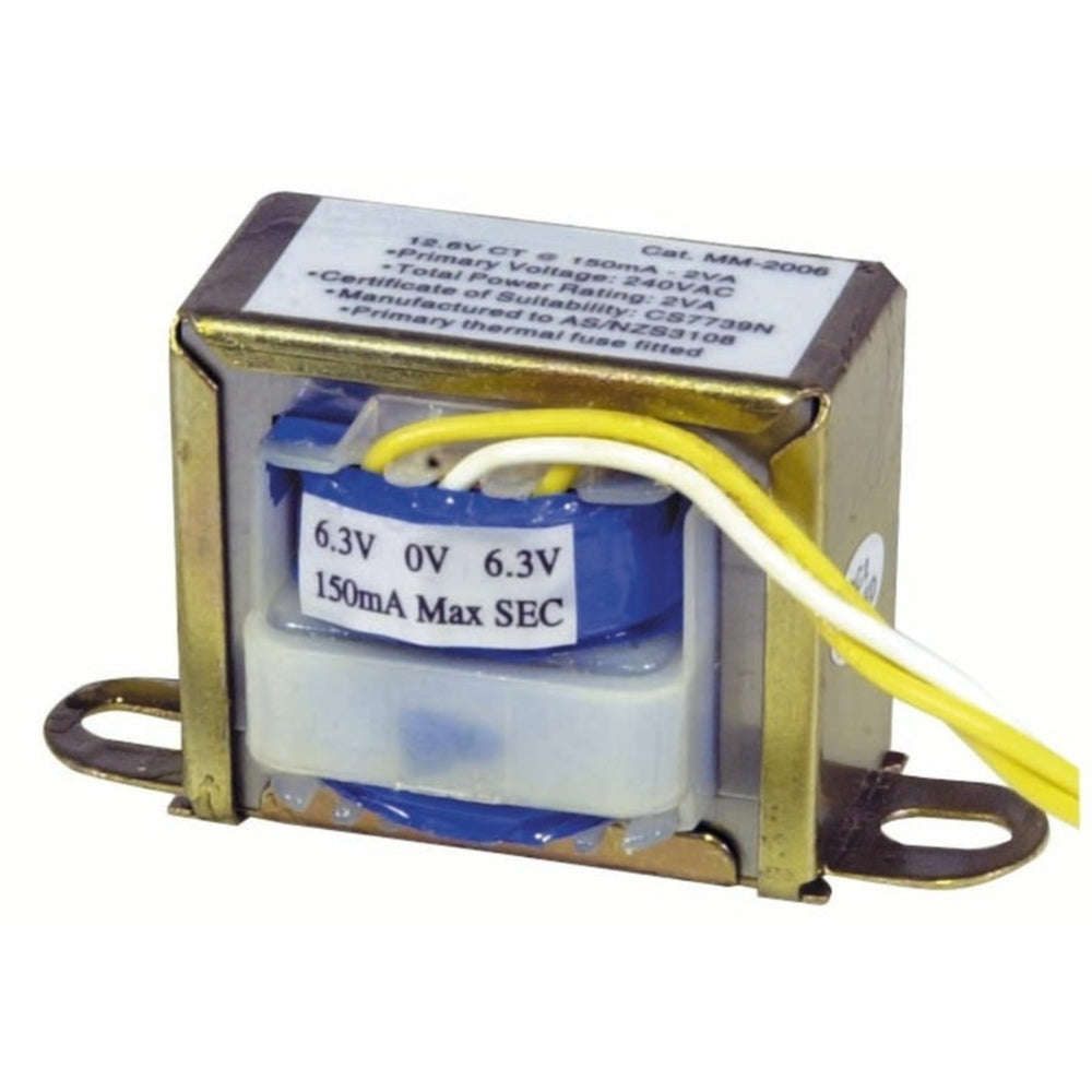 12.6V CT, 150mA, 1.9VA Centre Tapped Transformer â€“ Type 2851