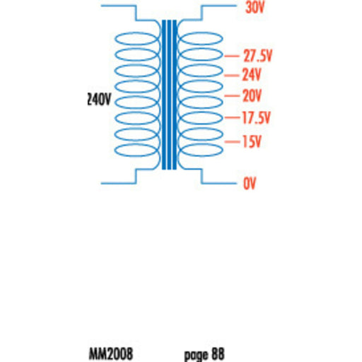 15-30V, 30VA, 1A Multi-Tapped