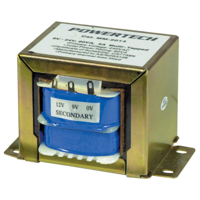 9V - 24V, 60VA, 5A Multi-tapped - Type 2167L Transformer