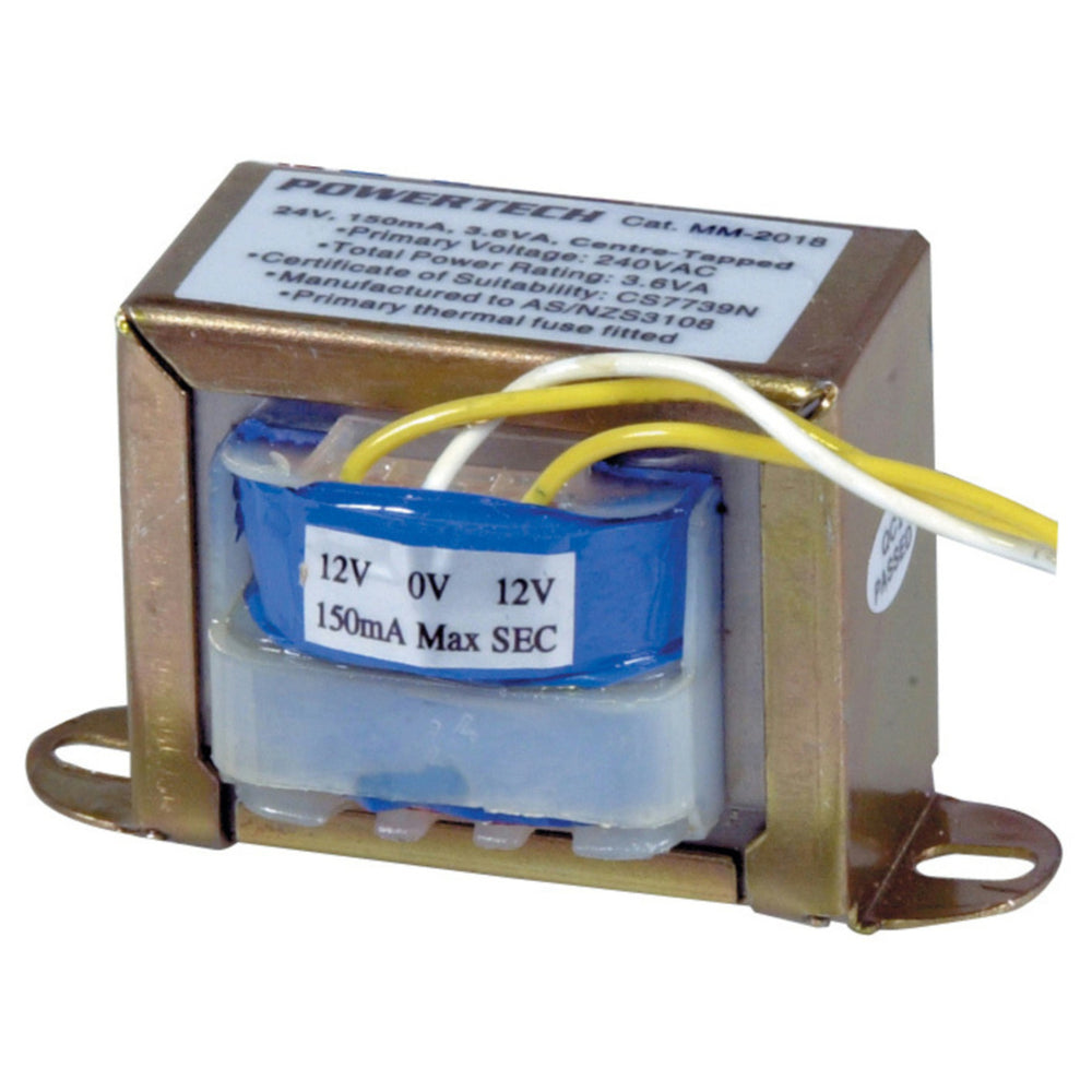 24V, 3.6VA 150mA Centre Tapped - Type 2854 Transformer