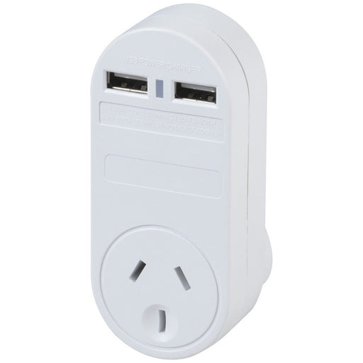 2 USB Outlet 3.1A Charger with Mains Power Outlet