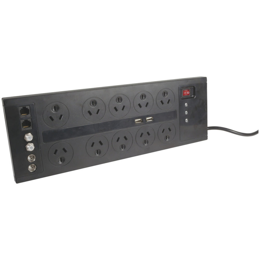 10 Way home theatre surge protected powerboards