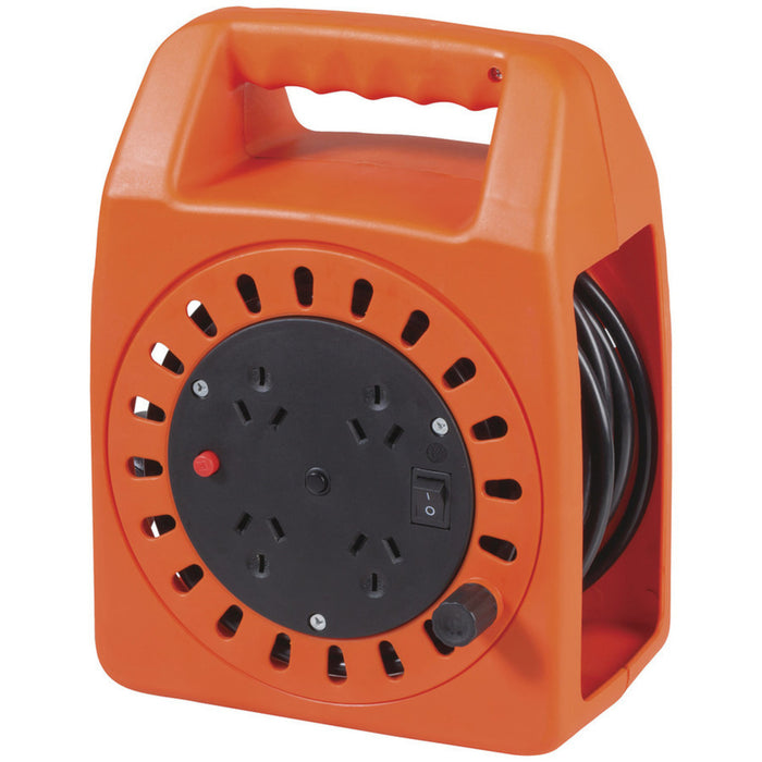 4 Way Round Cable Reel With 15m Extension Cord