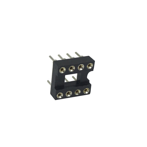 8 Pin Gold Insert Machined Pin IC Socket