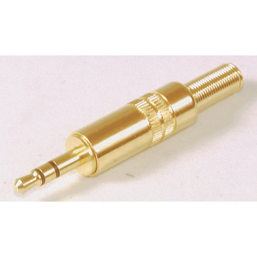 3.5mm Gold Stereo Plug WITH SPRING