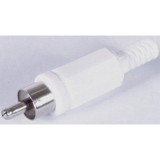 White RCA Plug - PLASTIC