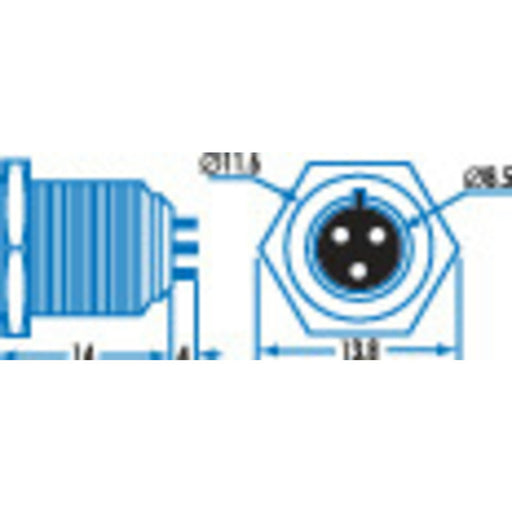 3 Pin Chassis Male Mini XLR Style Connector