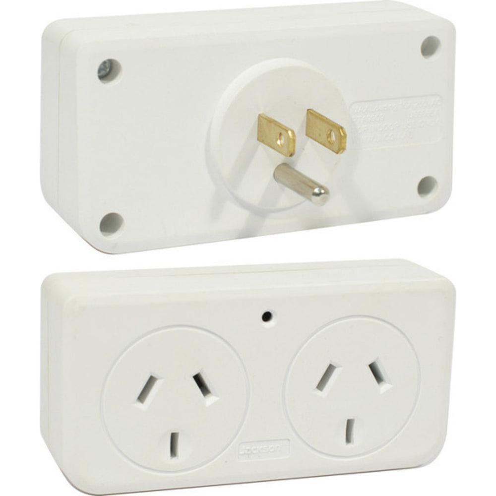 Double Outlet USA Mains Travel Adaptor