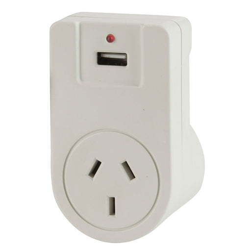 UK Mains Travel Adaptor with USB