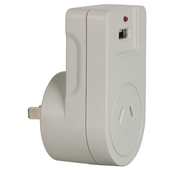 Japan 2-Pin Mains Travel Adaptor with USB