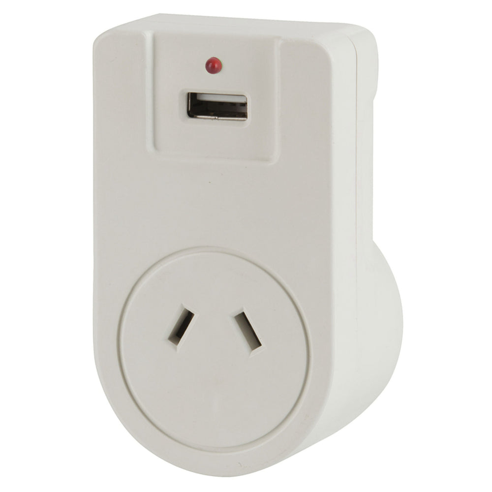 Japan 2-Pin Mains Travel Adaptor with USB