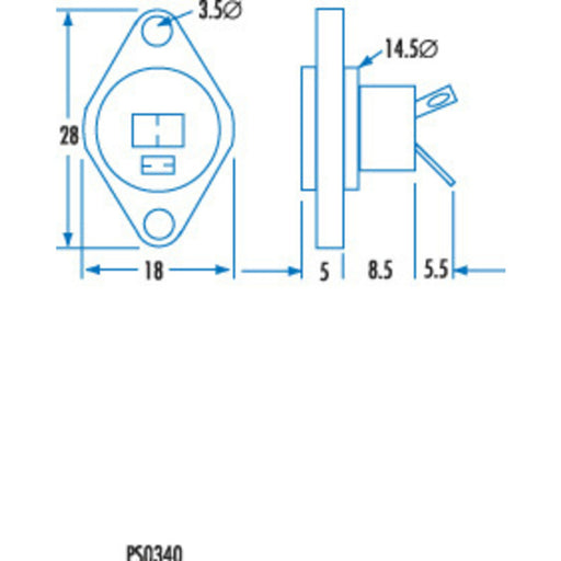 2 Pin DIN PANEL Socket